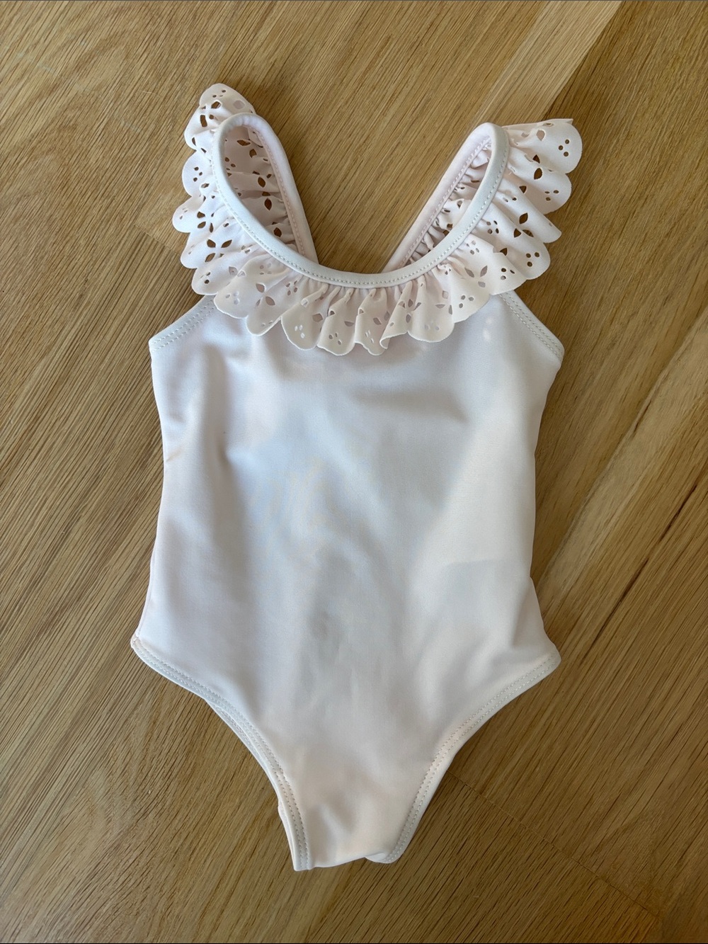 Lili Gaufrette Pale Pink One-Piece Swimsuit Size 1 Year